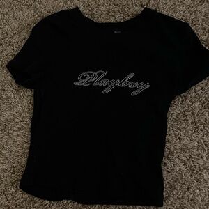 RHINESTONE PLAYBOY TOP